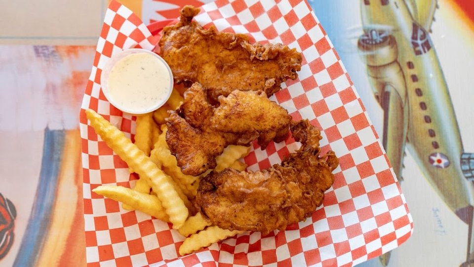 Seafood menu with sides and combination plates.