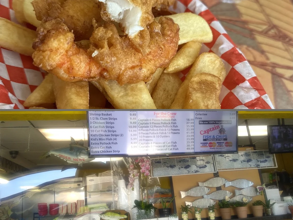 Crispy seafood plates beside tartar sauce.